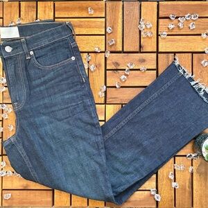 NWOT Everlane High Rise Boot Cut Frayed Jeans
